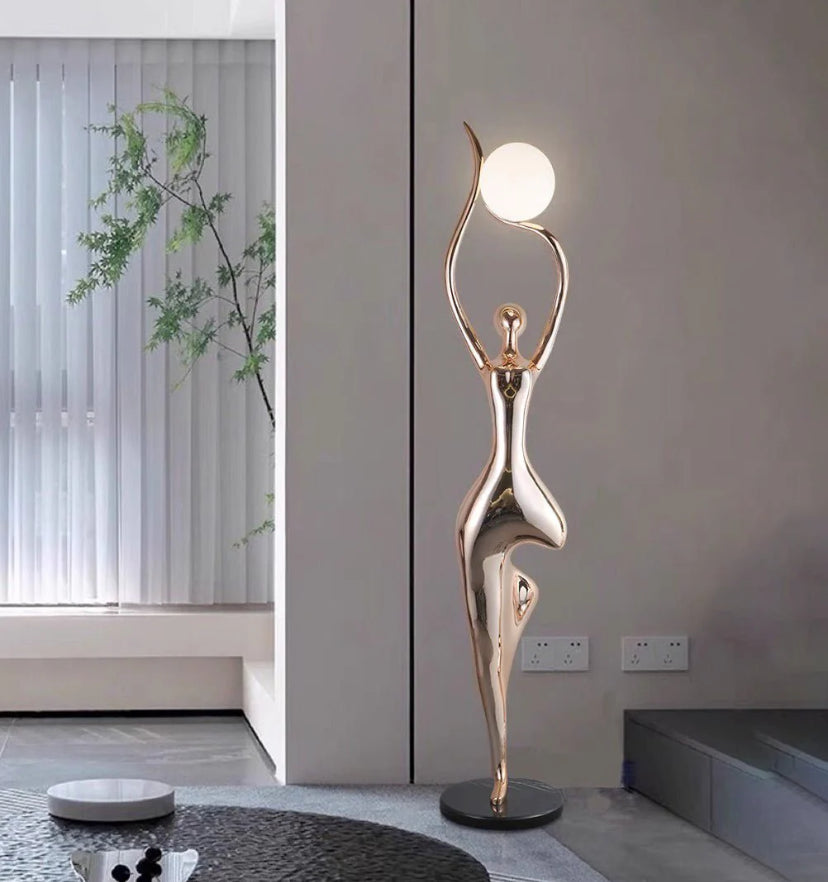 Pose Yoga Sculpture Floor Lamp - Auraolight