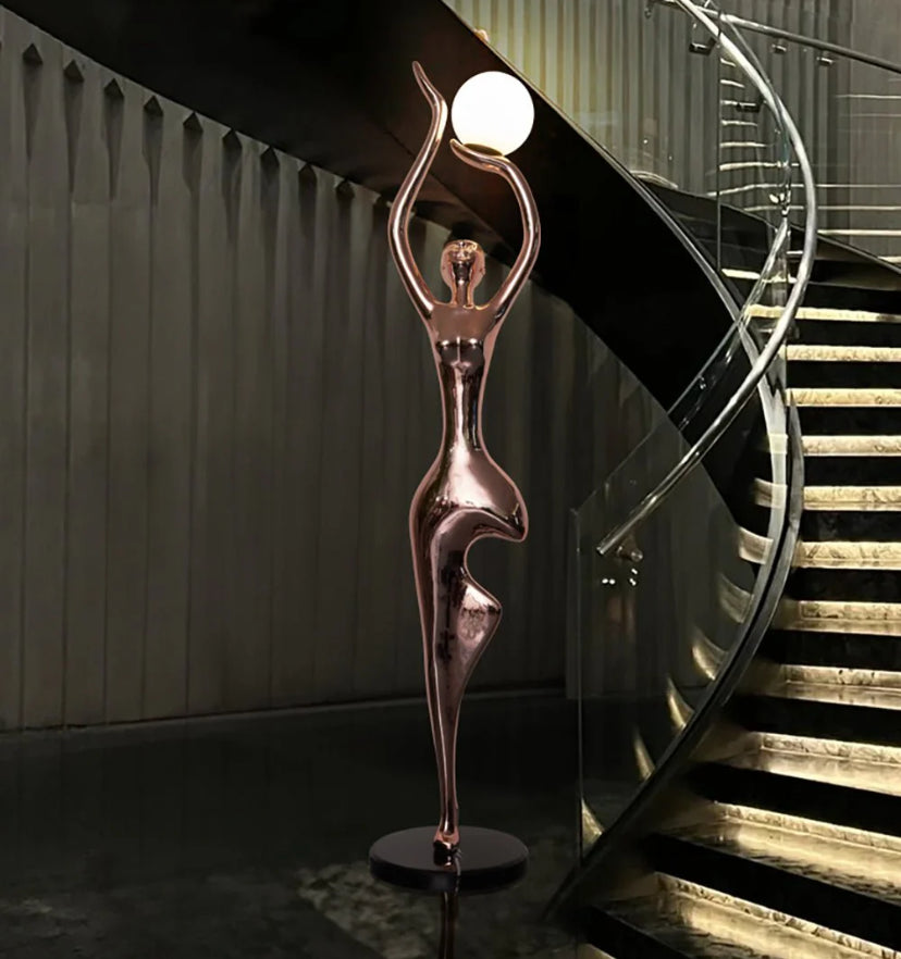 Pose Yoga Sculpture Floor Lamp - Auraolight