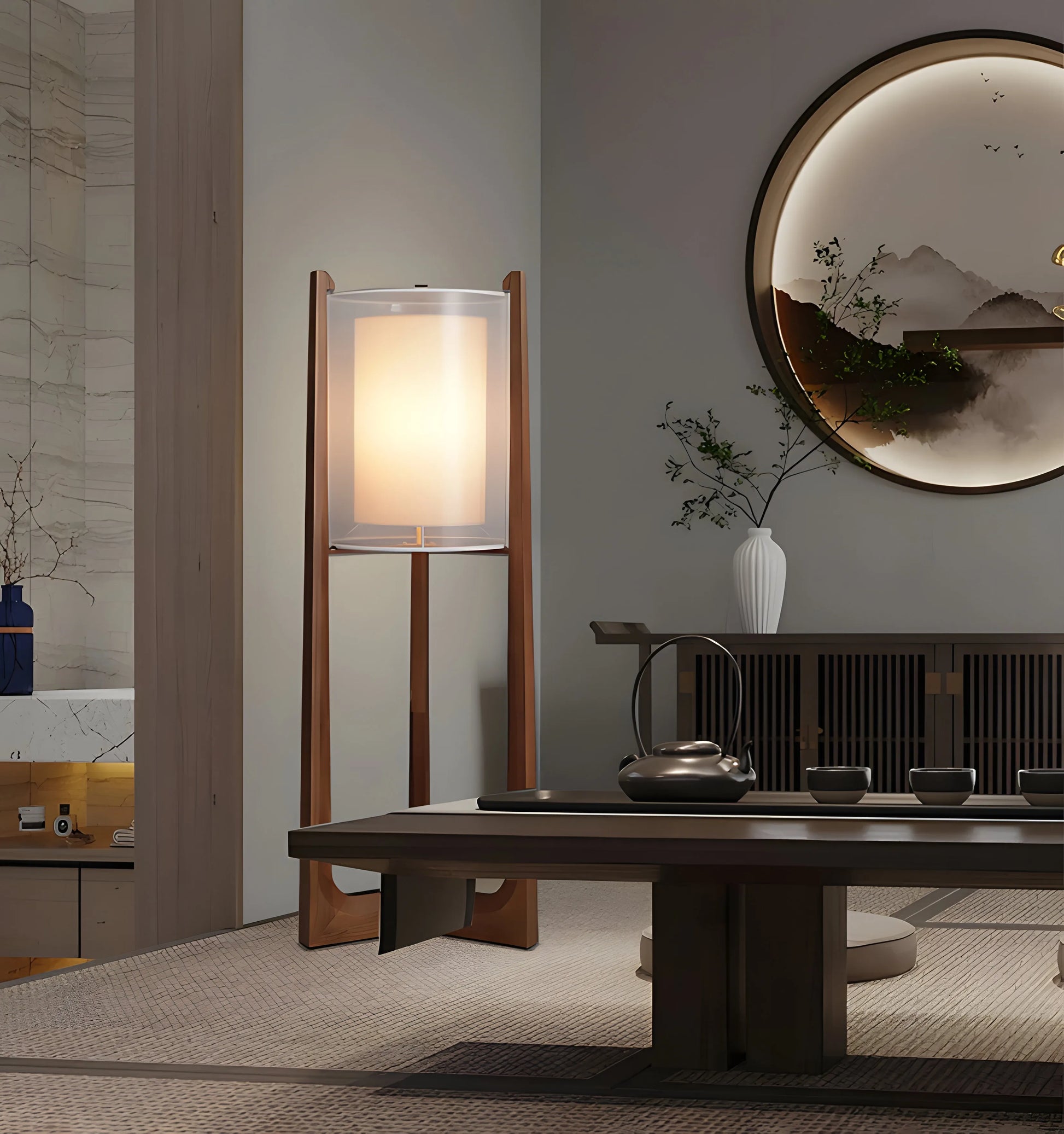 Quinn Lantern Floor Lamp - Yiarolight
