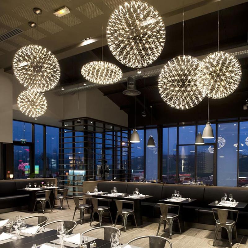 Silver Spark Ball Chandelier - Yiarolight