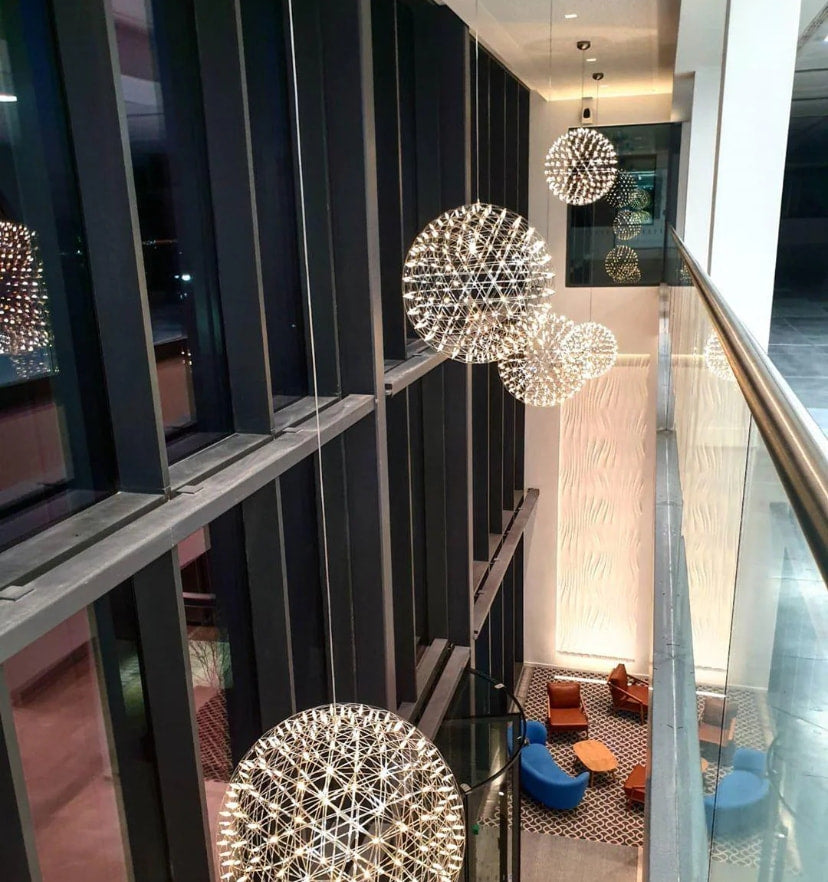 Silver Spark Ball Chandelier - Yiarolight