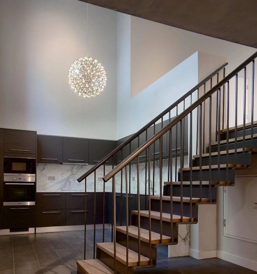 Silver Spark Ball Chandelier - Yiarolight