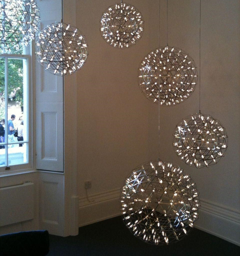 Silver Spark Ball Chandelier - Yiarolight