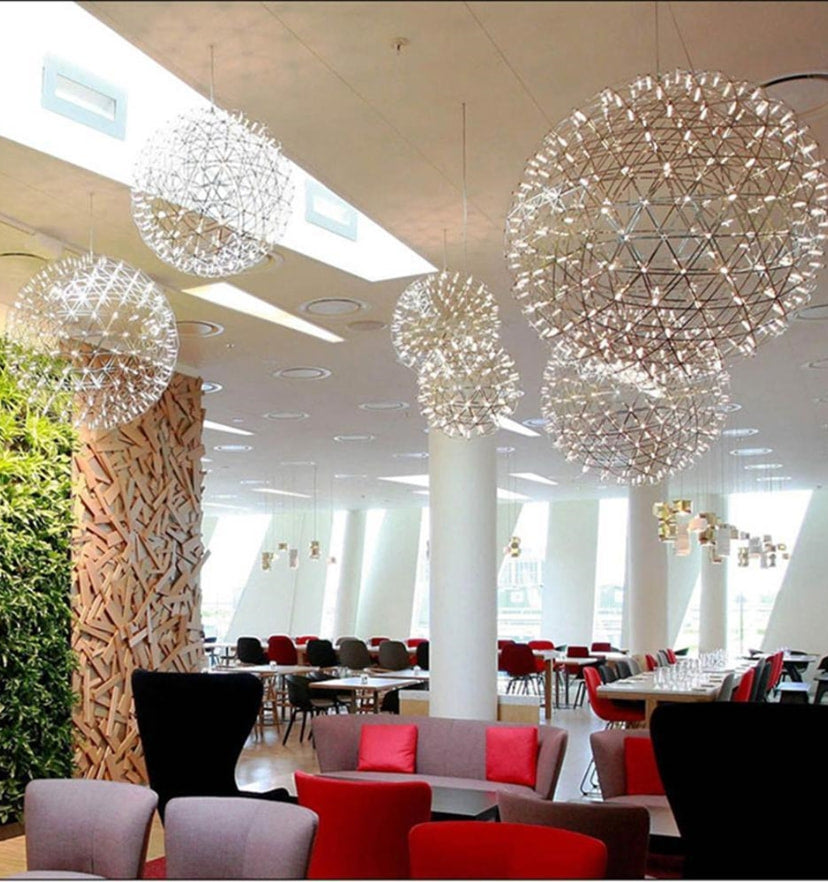 Silver Spark Ball Chandelier - Yiarolight