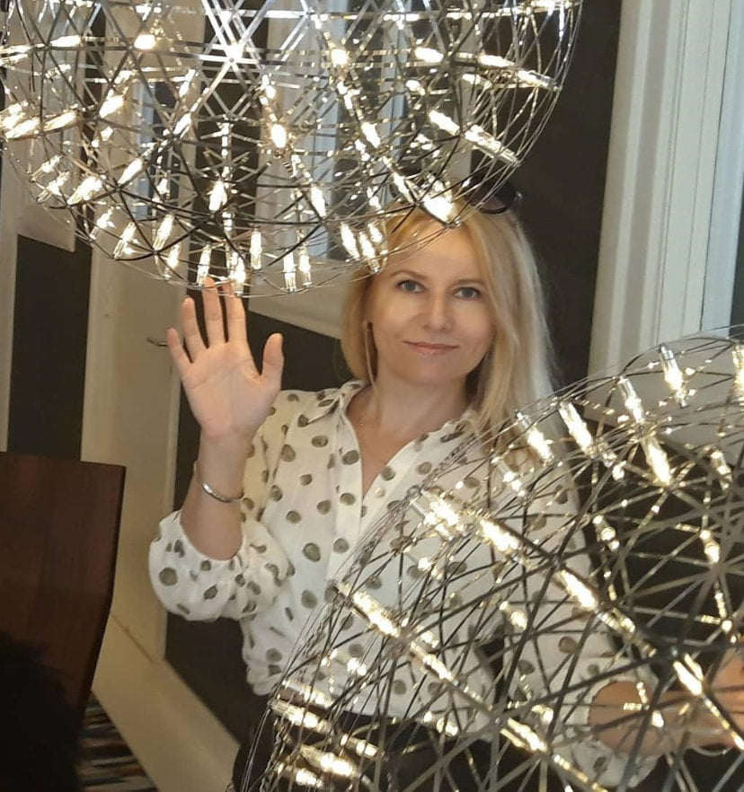 Silver Spark Ball Chandelier - Yiarolight