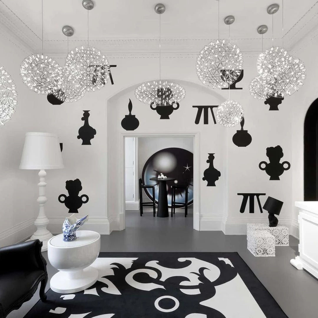 Silver Spark Ball Chandelier - Yiarolight