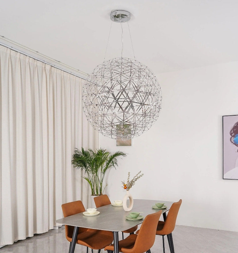 Silver Spark Ball Chandelier - Yiarolight