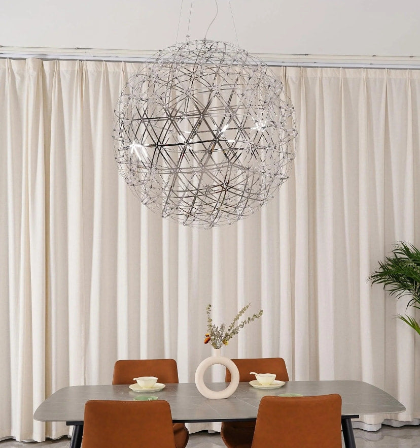 Silver Spark Ball Chandelier - Yiarolight