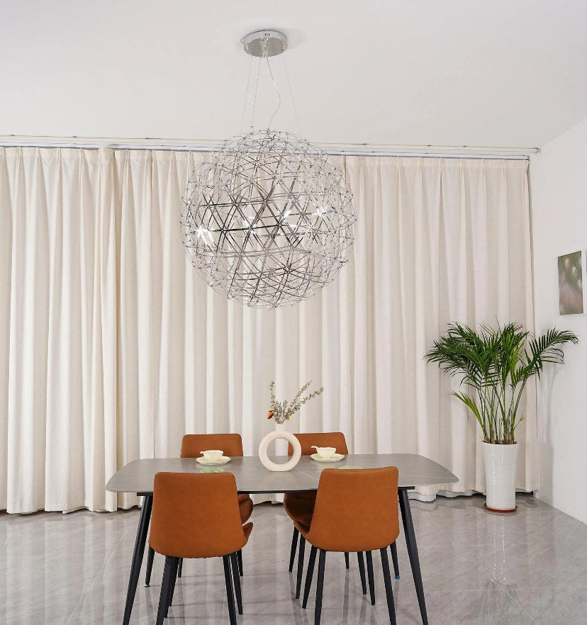 Silver Spark Ball Chandelier - Yiarolight