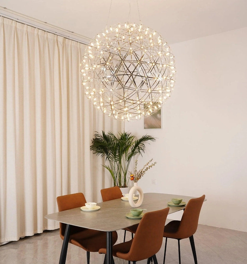 Silver Spark Ball Chandelier - Yiarolight