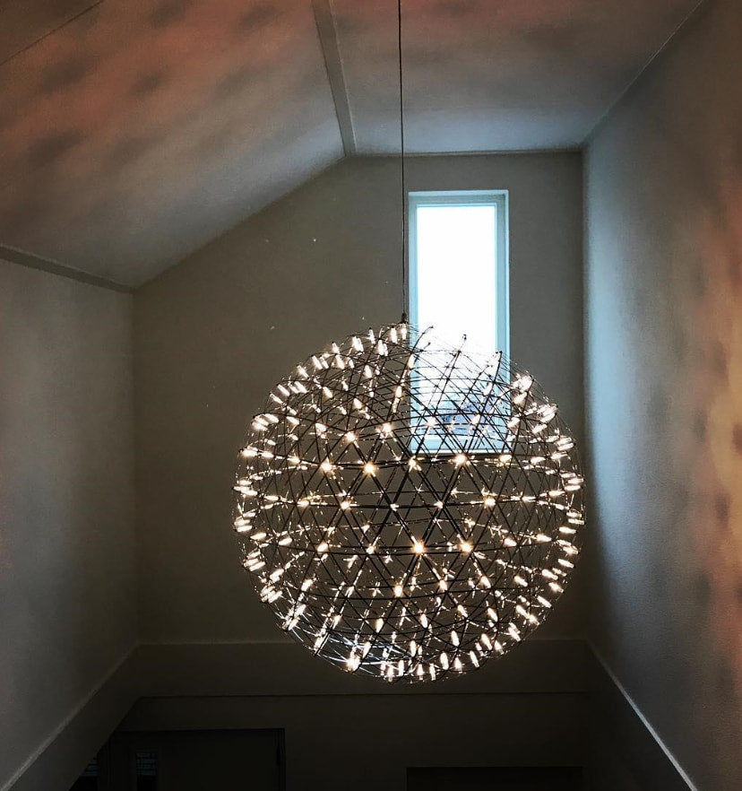 Silver Spark Ball Chandelier - Yiarolight