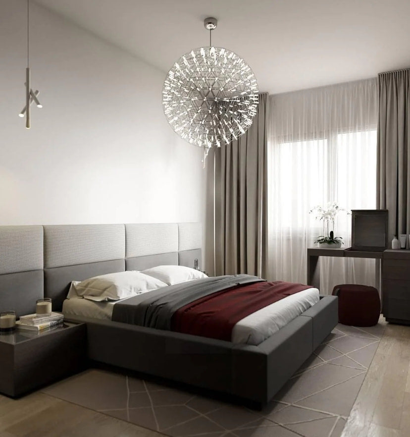 Silver Spark Ball Chandelier - Yiarolight