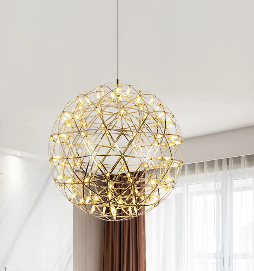 Silver Spark Ball Chandelier - Yiarolight