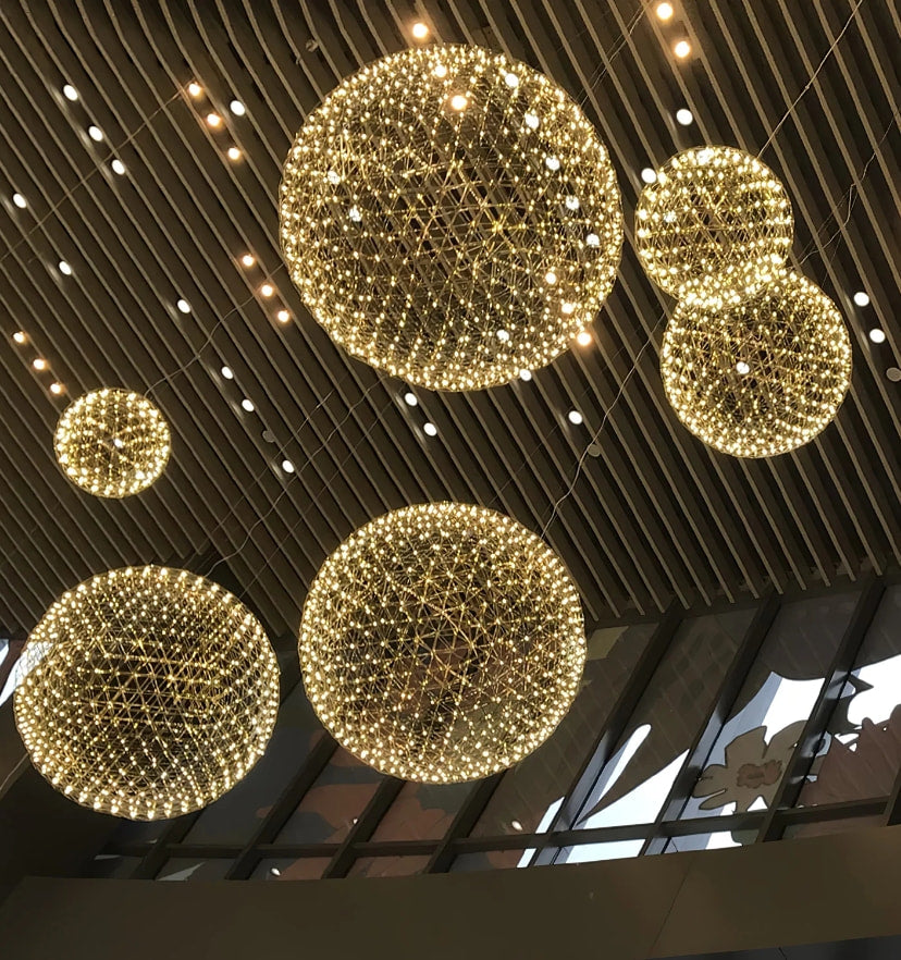 Silver Spark Ball Chandelier - Yiarolight