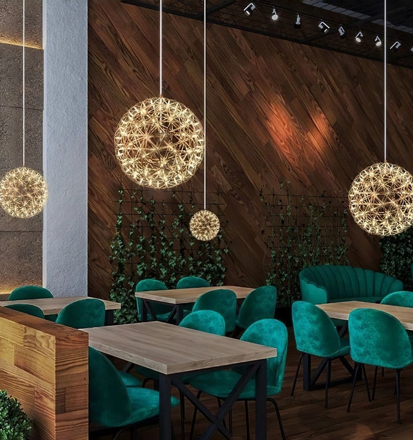 Silver Spark Ball Chandelier - Yiarolight