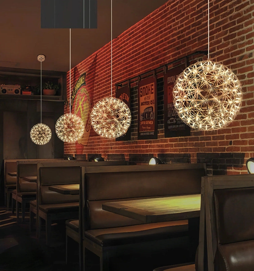Silver Spark Ball Chandelier - Yiarolight