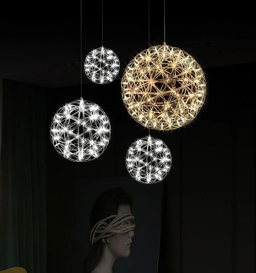Silver Spark Ball Chandelier - Yiarolight