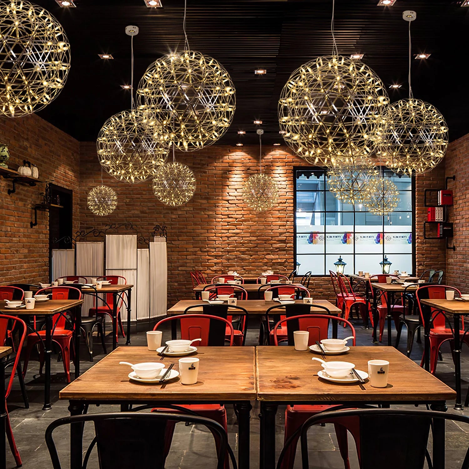 Silver Spark Ball Chandelier - Yiarolight