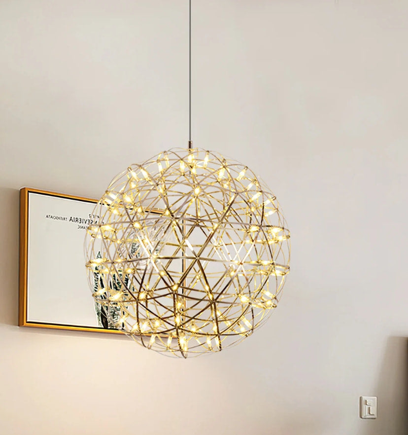 Silver Spark Ball Chandelier - Yiarolight