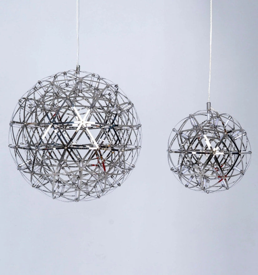 Silver Spark Ball Chandelier - Yiarolight