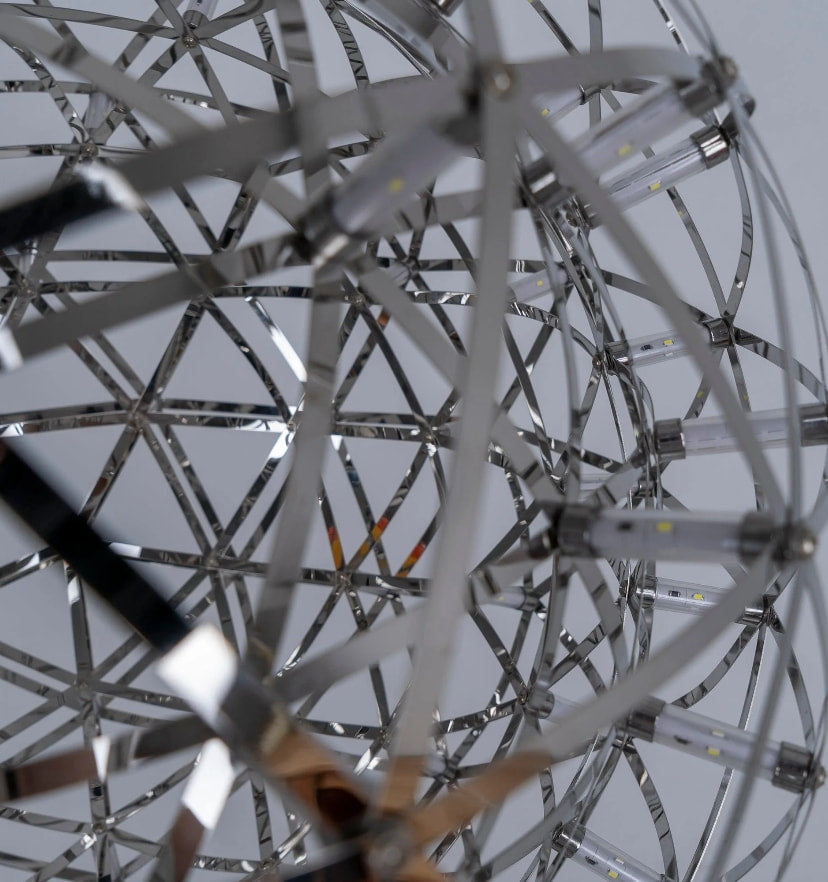 Silver Spark Ball Chandelier - Yiarolight