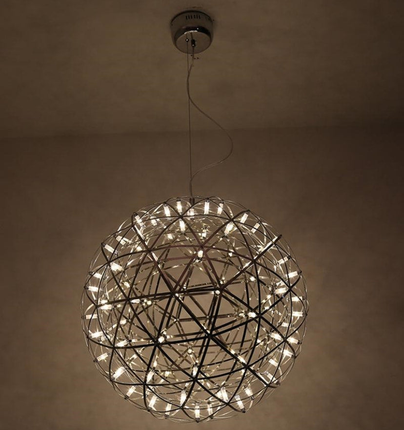 Silver Spark Ball Chandelier - Yiarolight
