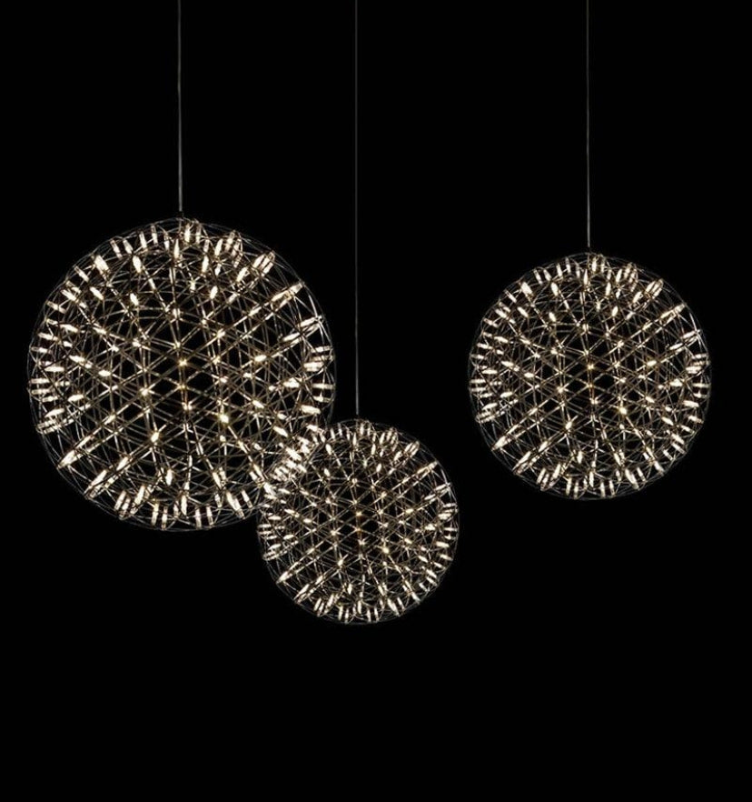 Silver Spark Ball Chandelier - Yiarolight
