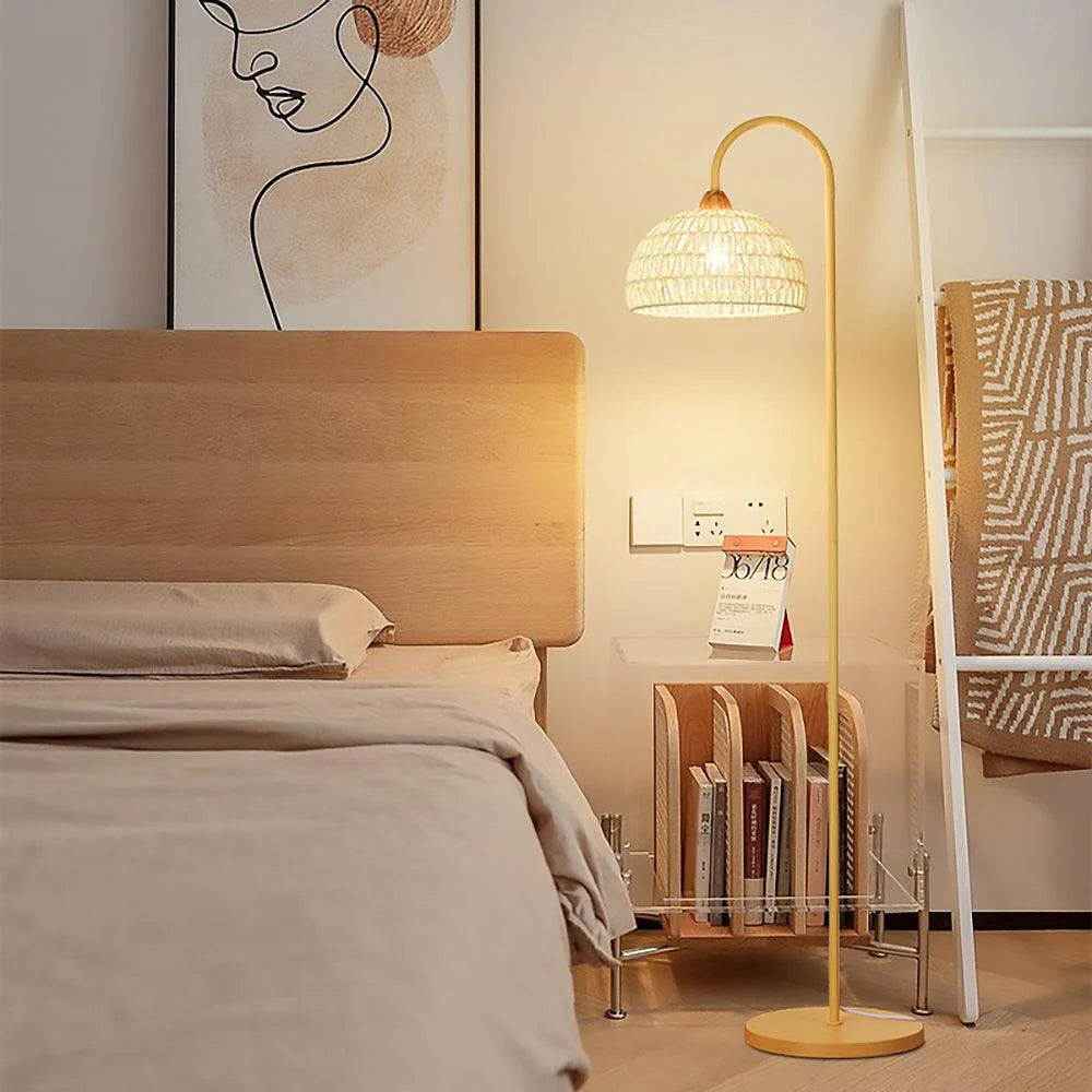 Rattan Arch Floor Lamp - Yiarolight