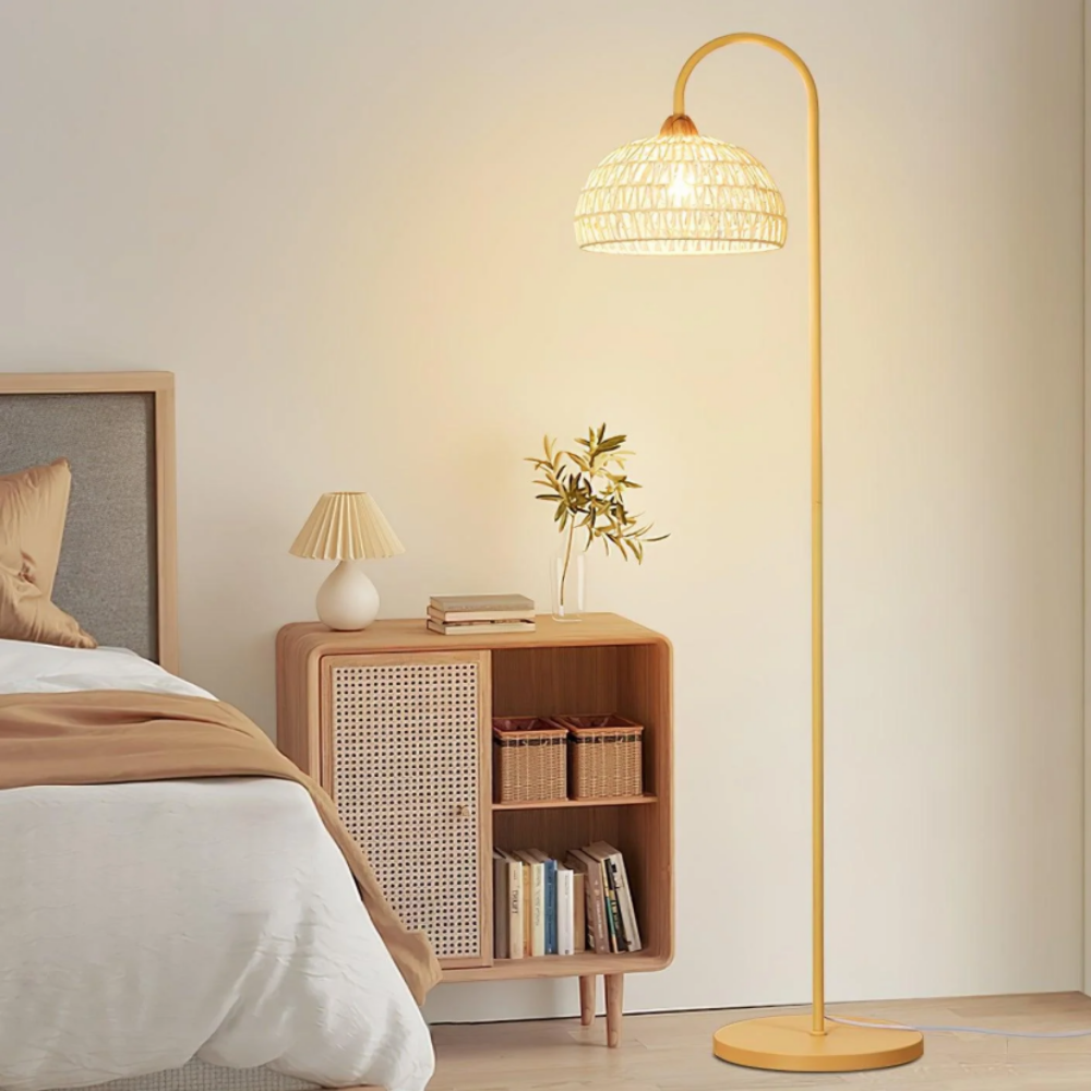 Rattan Arch Floor Lamp - Yiarolight