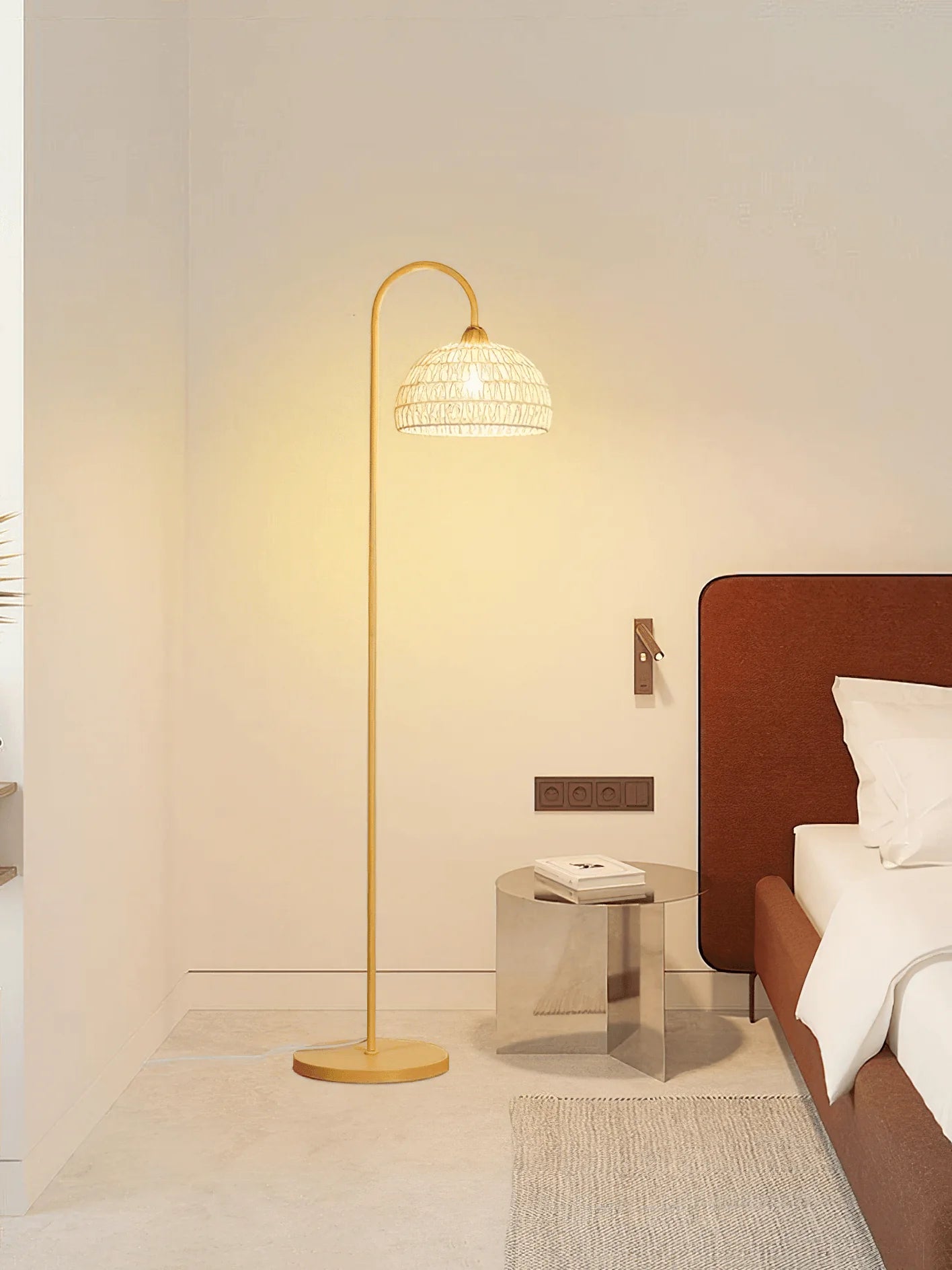 Rattan Arch Floor Lamp - Yiarolight