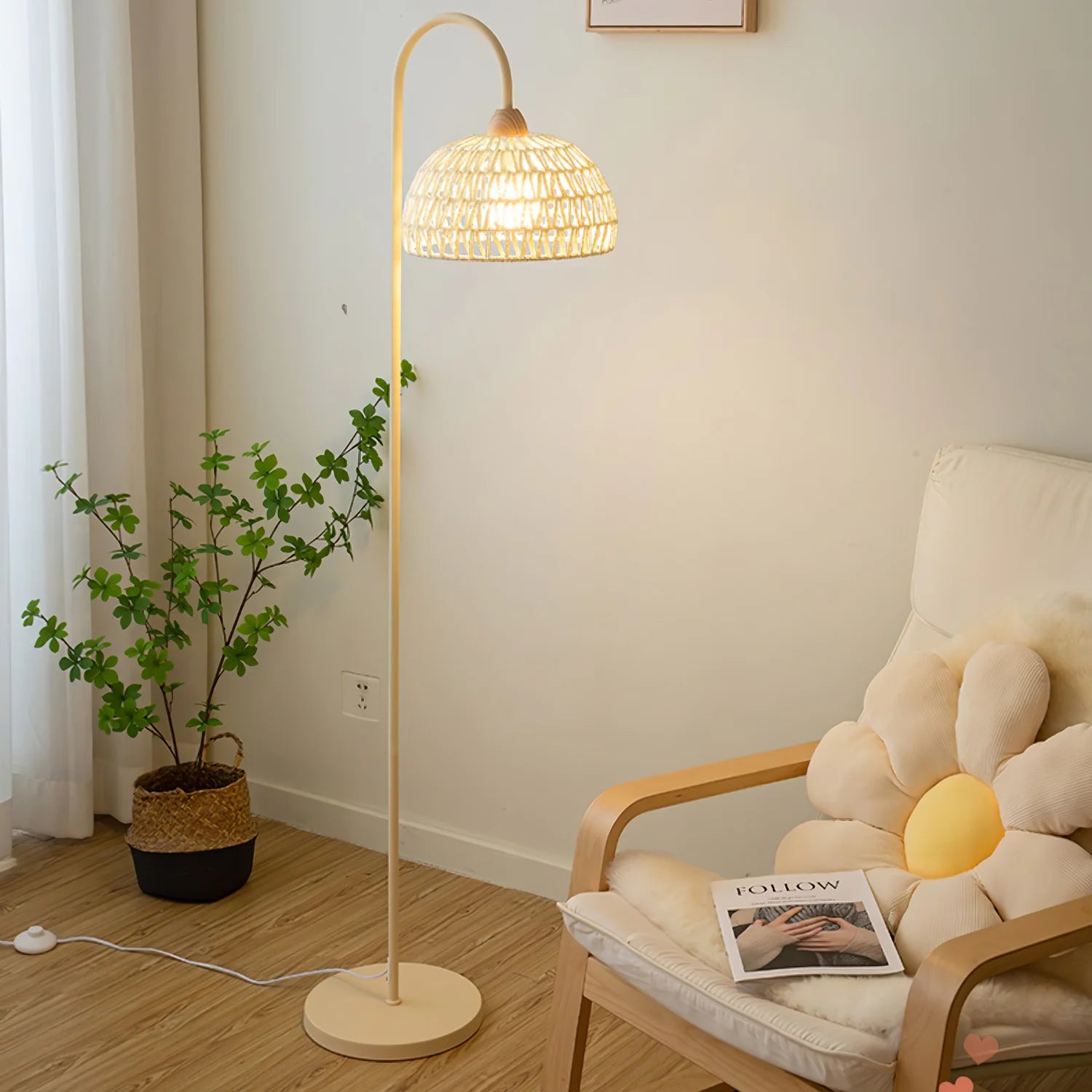 Rattan Arch Floor Lamp - Yiarolight