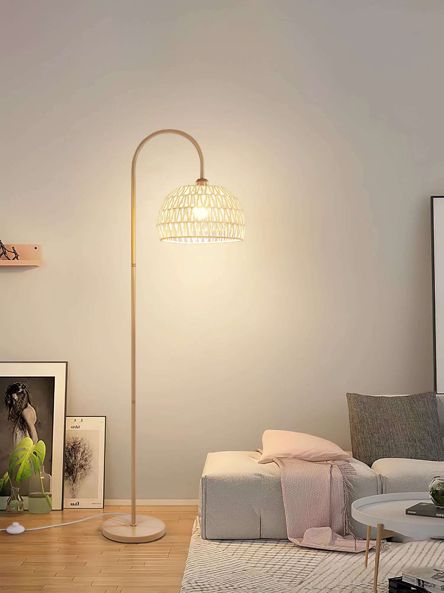 Rattan Arch Floor Lamp - Yiarolight