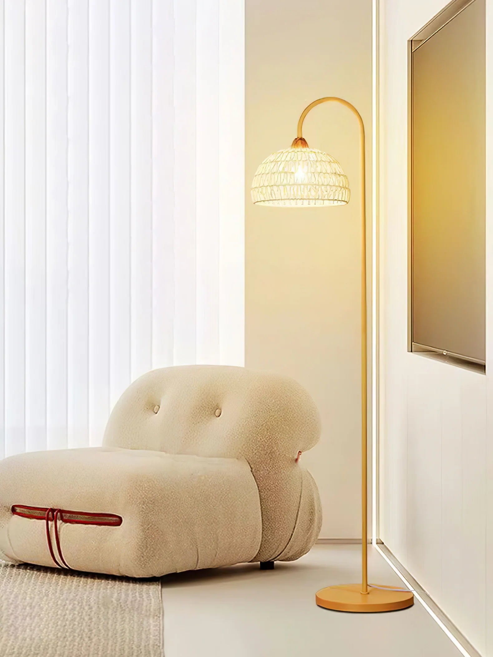 Rattan Arch Floor Lamp - Yiarolight