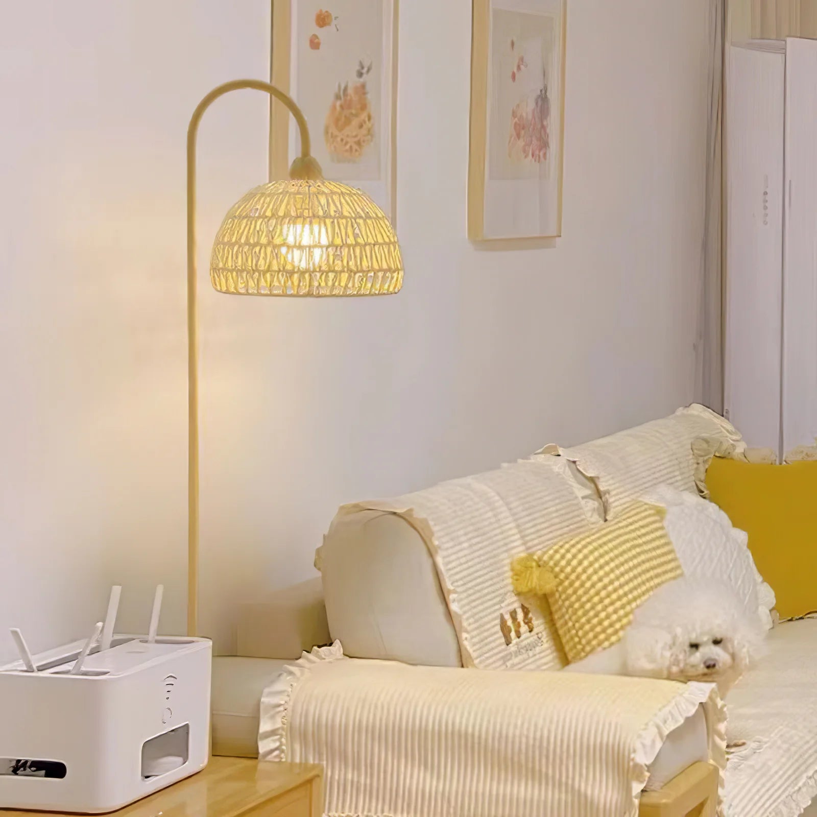 Rattan Arch Floor Lamp - Yiarolight