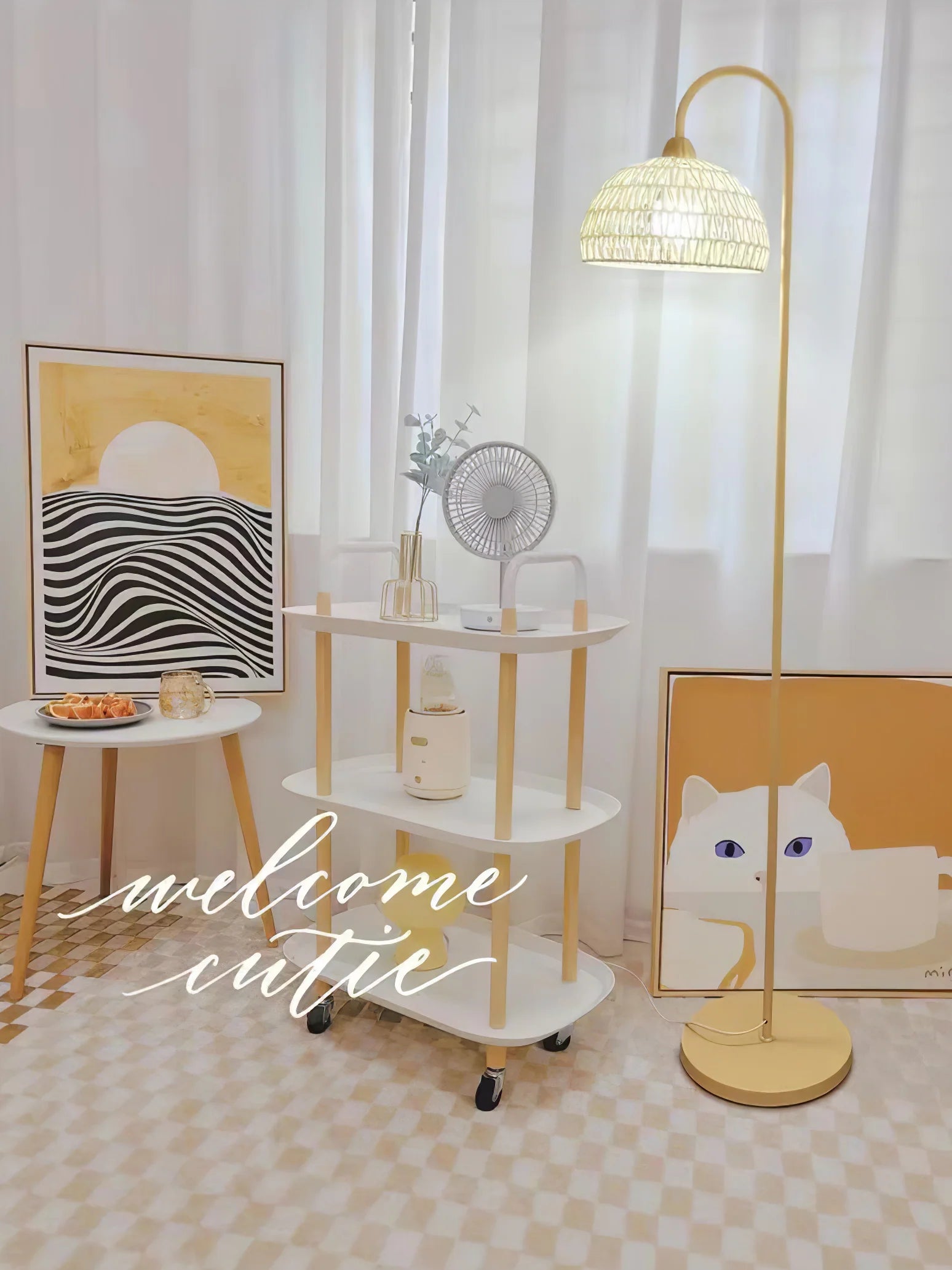 Rattan Arch Floor Lamp - Yiarolight