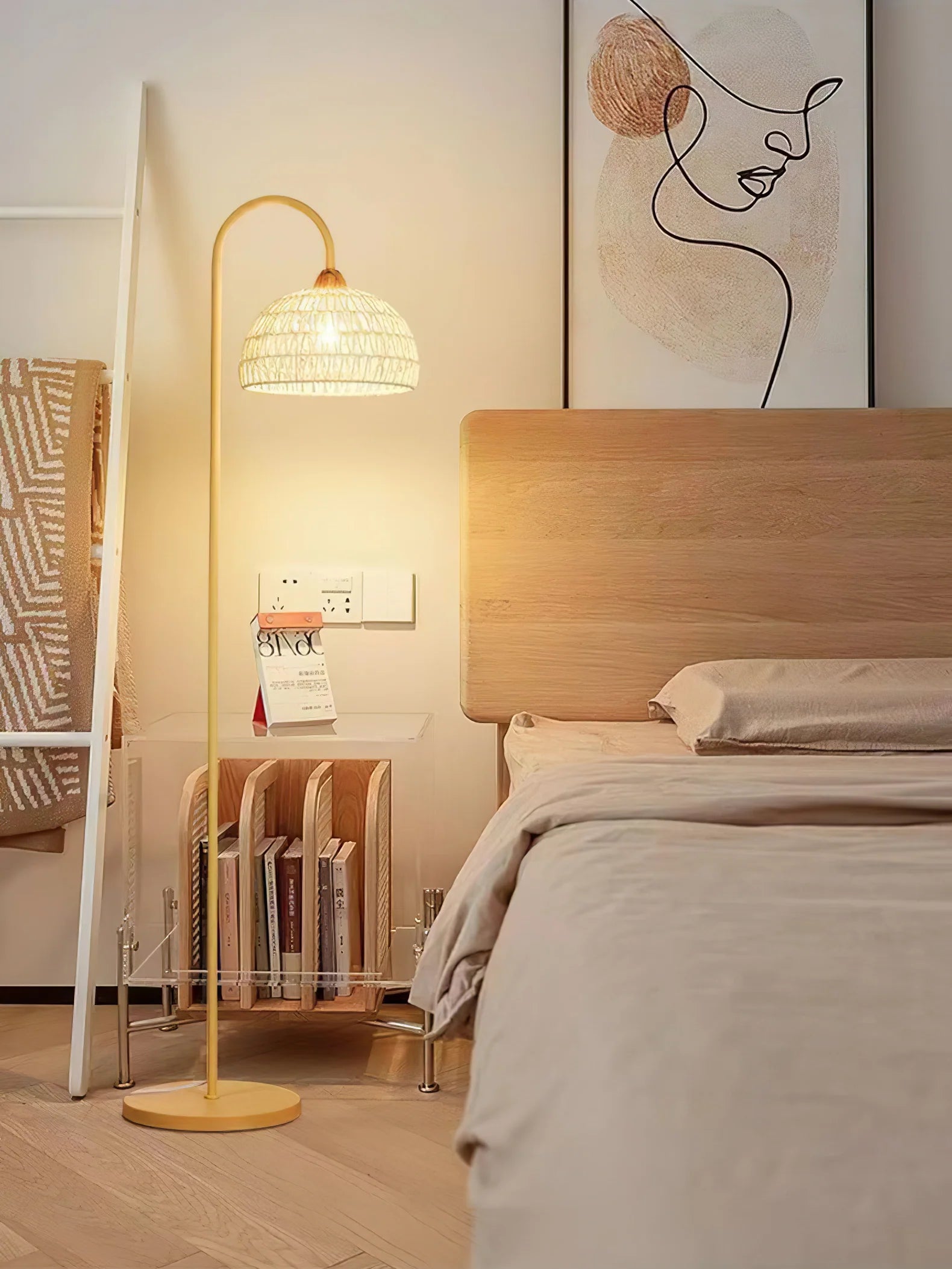 Rattan Arch Floor Lamp - Yiarolight