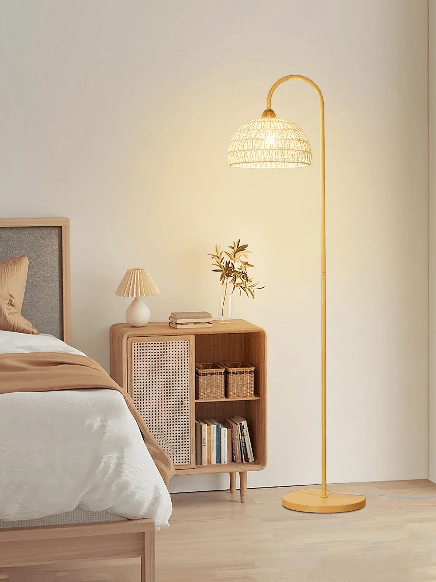 Rattan Arch Floor Lamp - Yiarolight