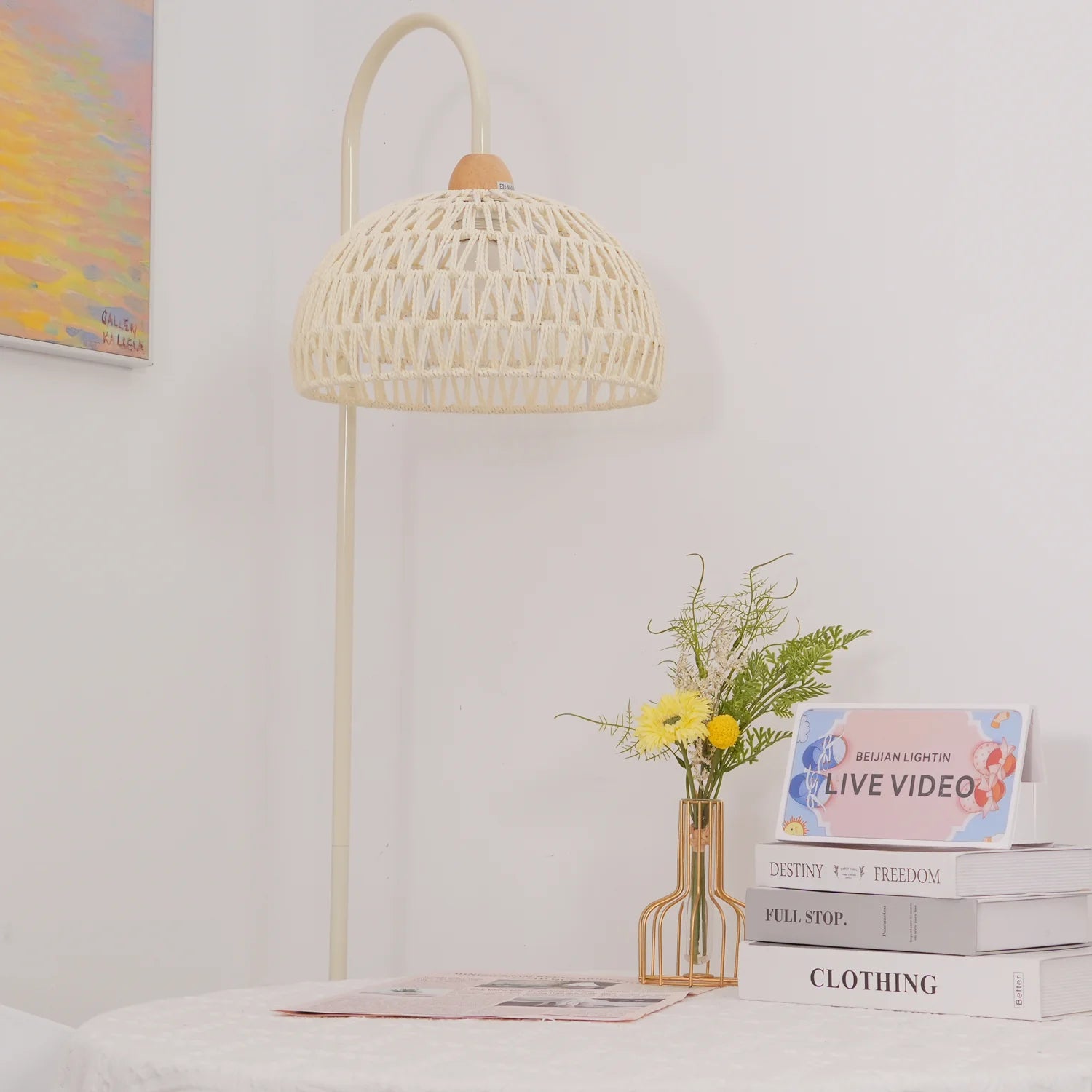 Rattan Arch Floor Lamp - Yiarolight
