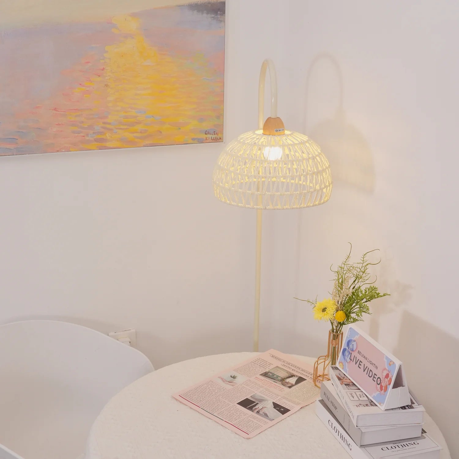 Rattan Arch Floor Lamp - Yiarolight