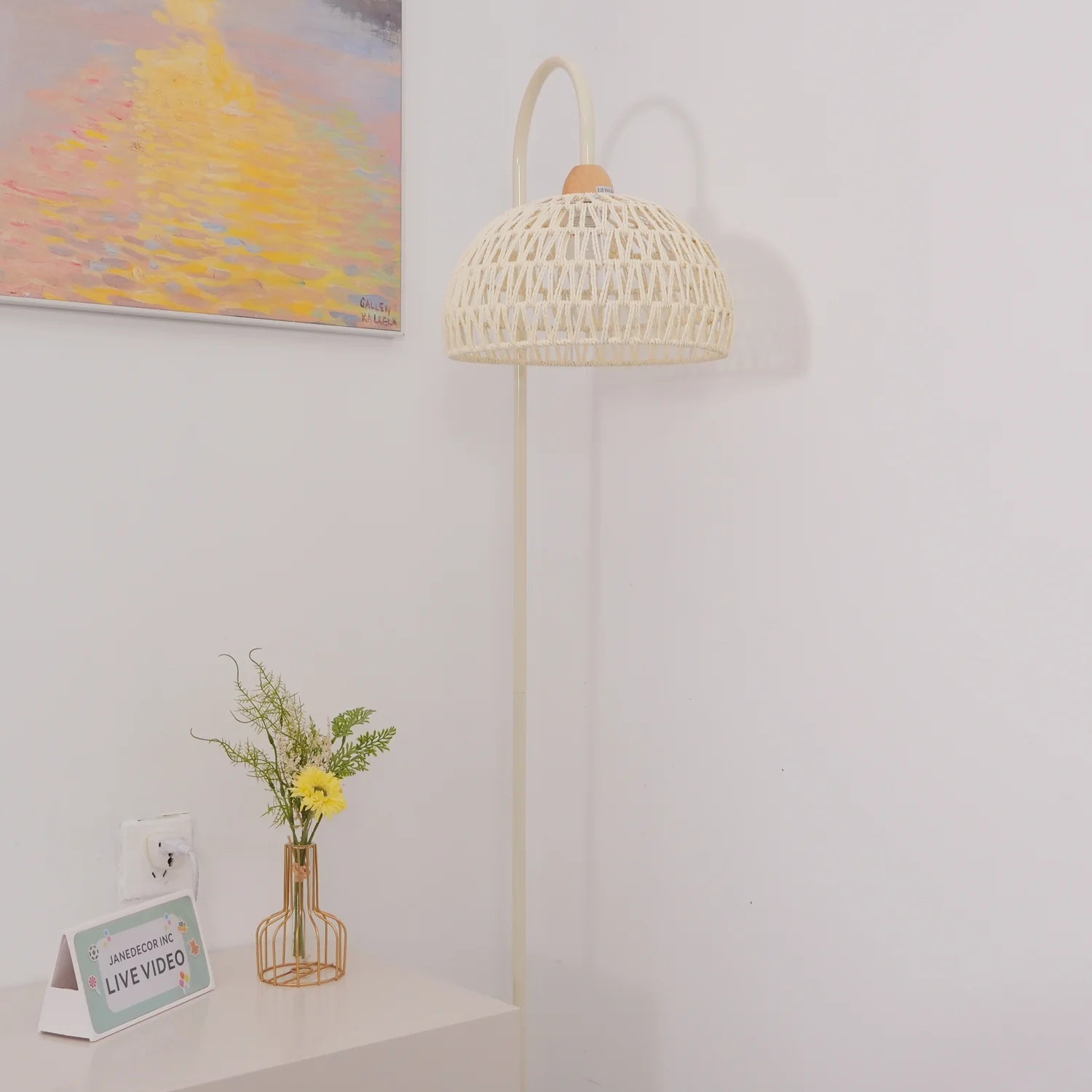 Rattan Arch Floor Lamp - Yiarolight