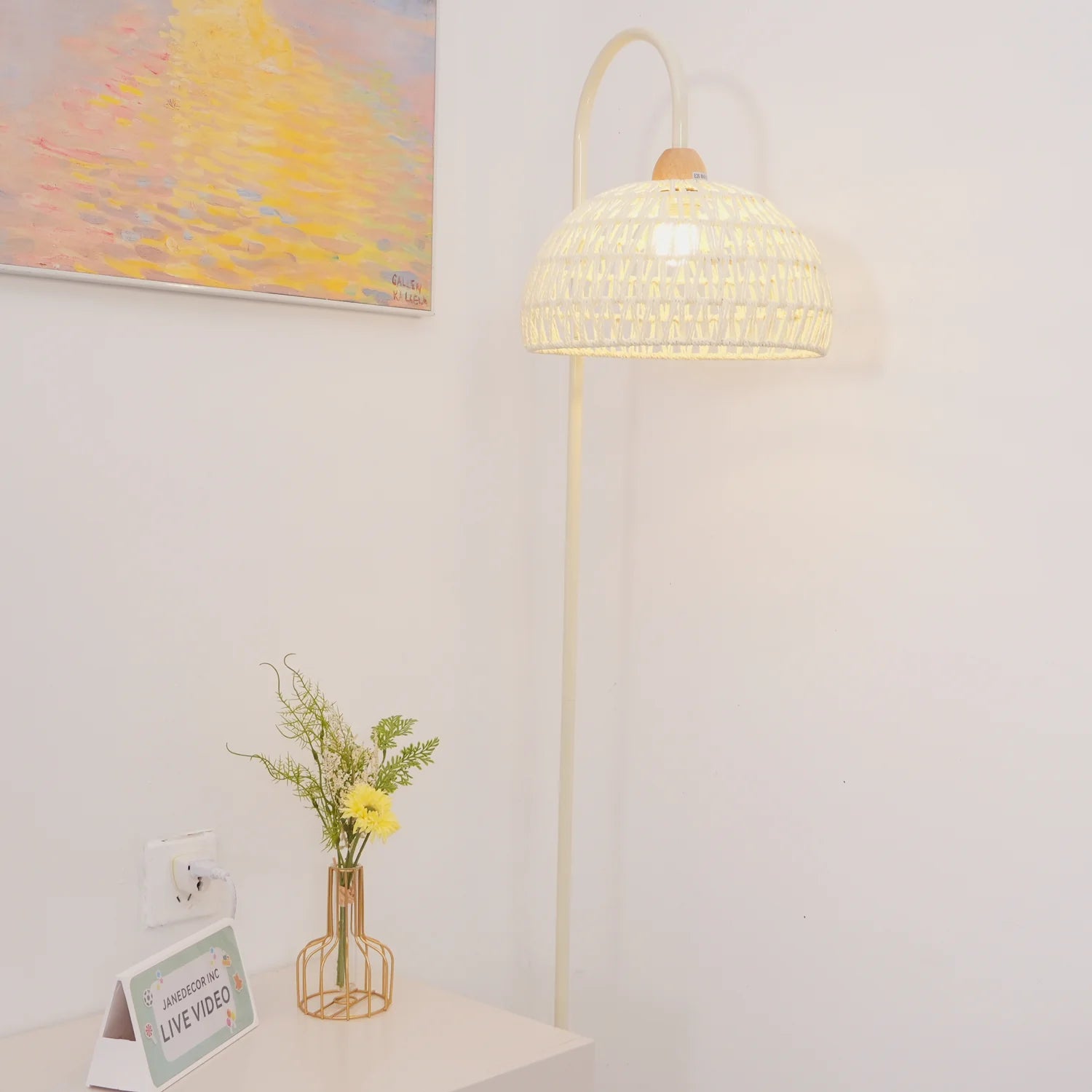 Rattan Arch Floor Lamp - Yiarolight