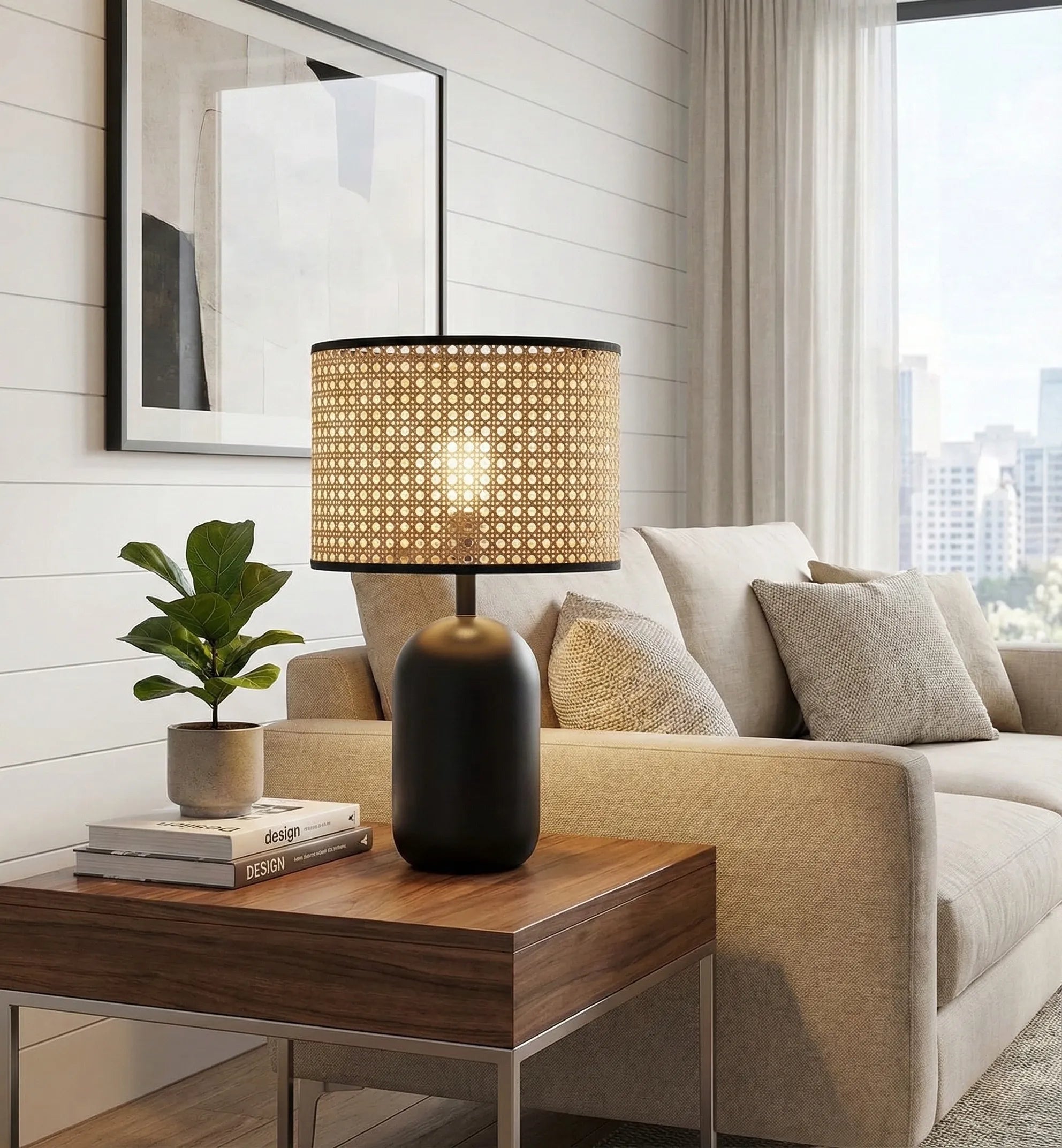 Rattan Table Lamp