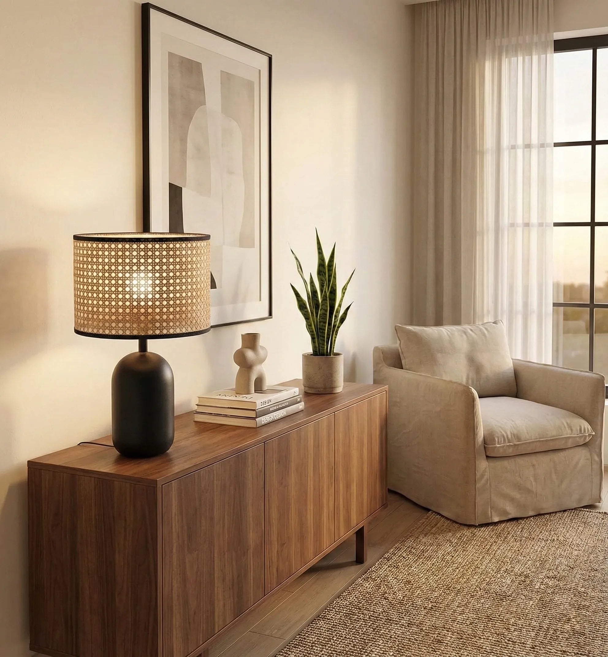 Rattan Table Lamp