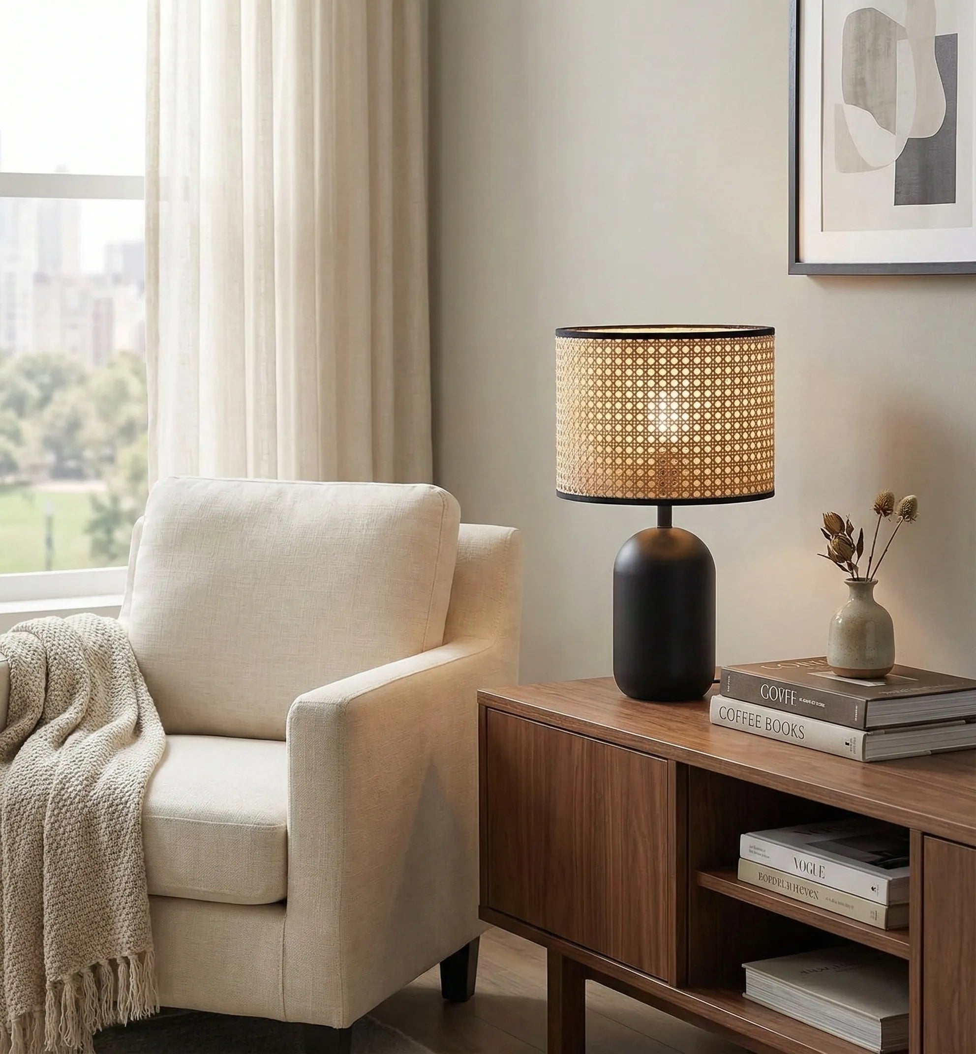 Rattan Table Lamp