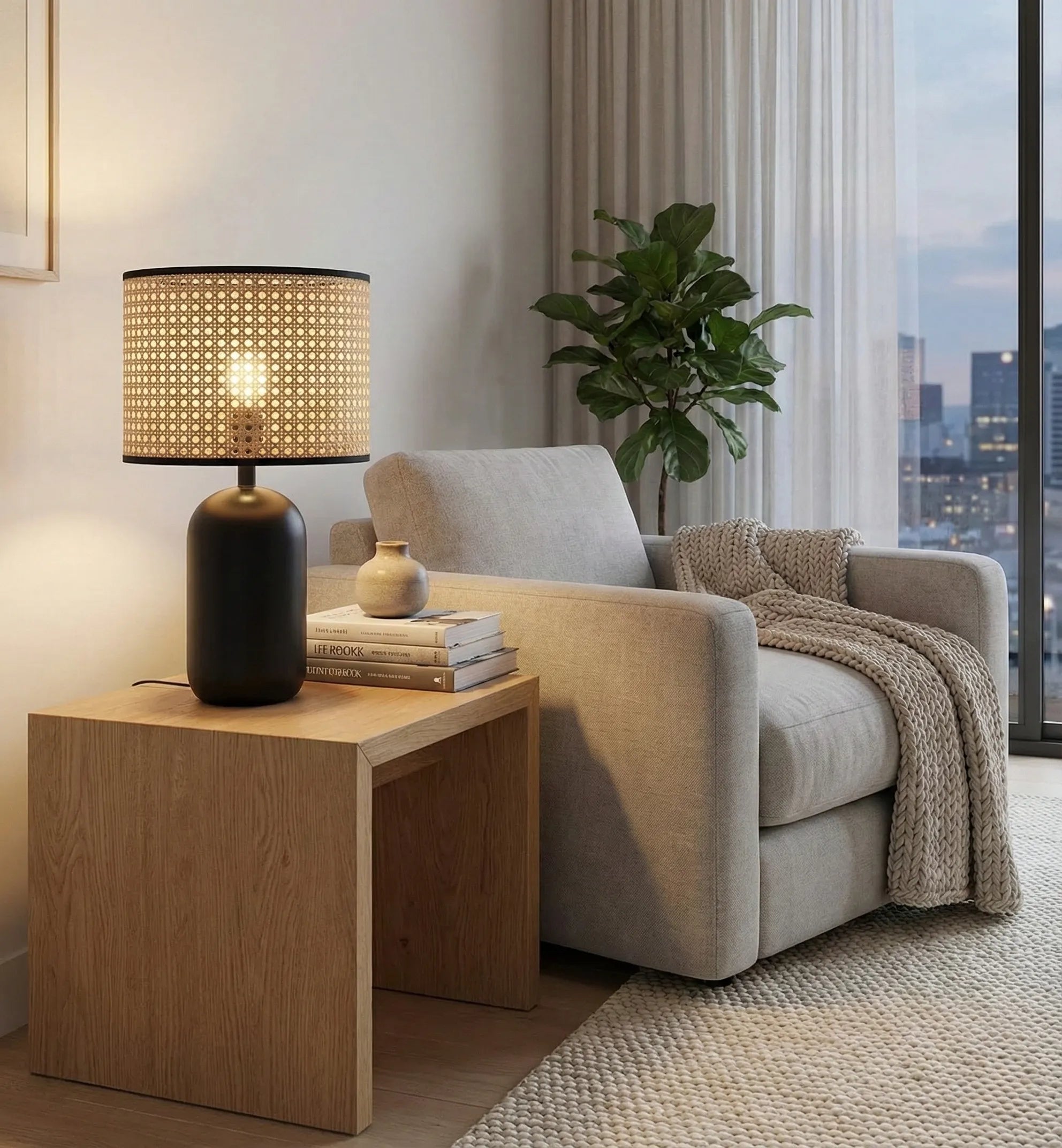 Rattan Table Lamp