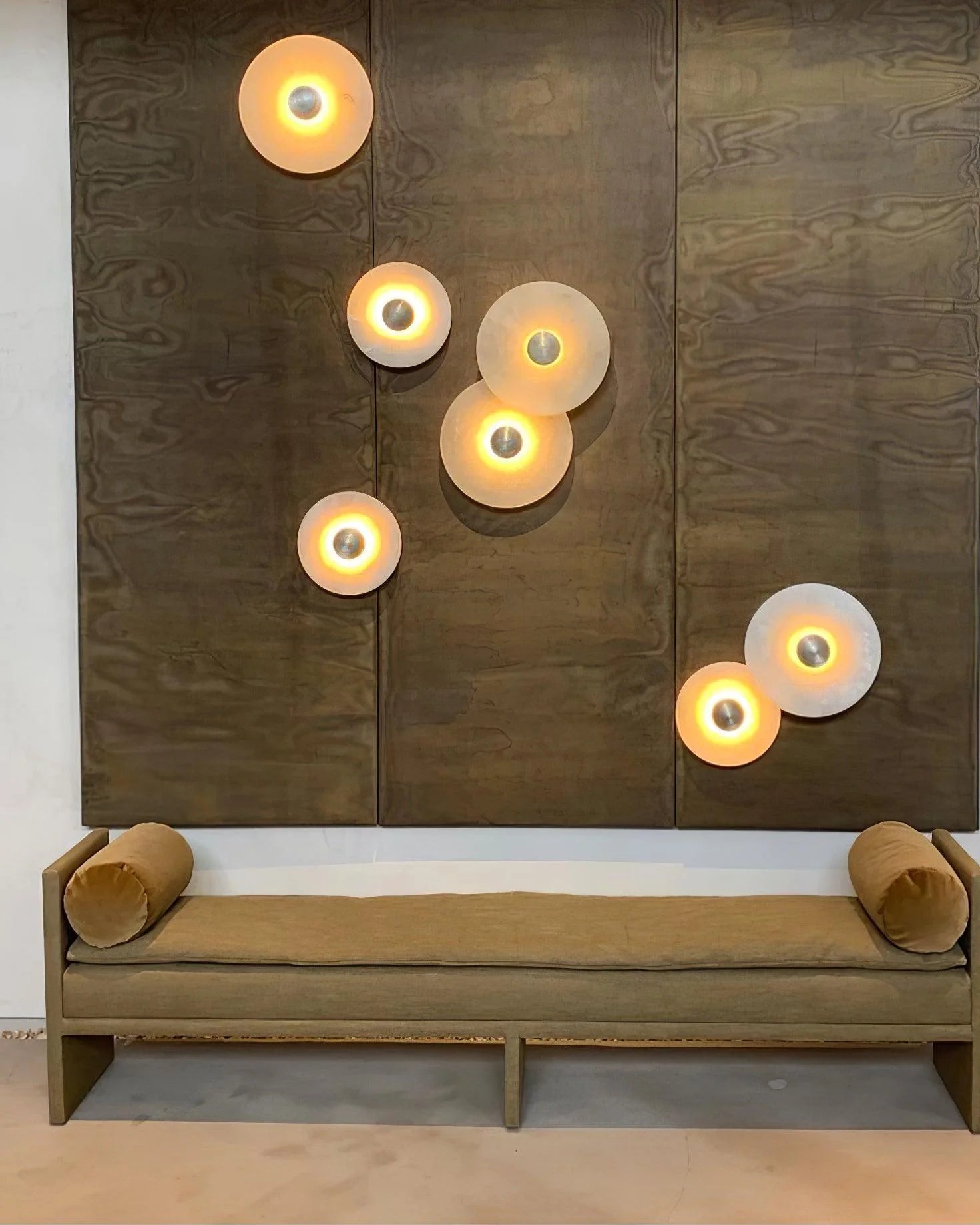 Round Alabaster Combination Wall Lamp - Yiarolight