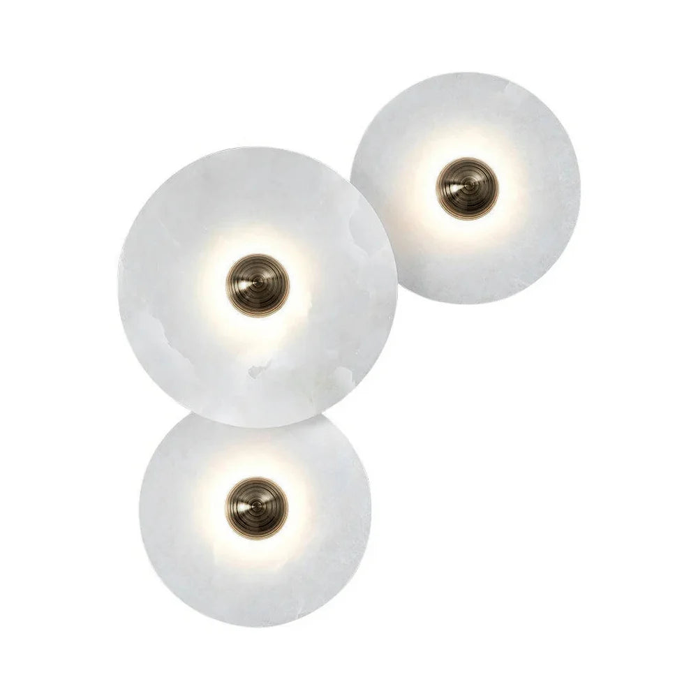 Round Alabaster Combination Wall Lamp - Yiarolight