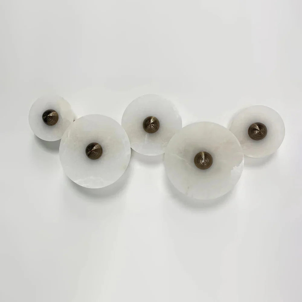 Round Alabaster Combination Wall Lamp - Yiarolight