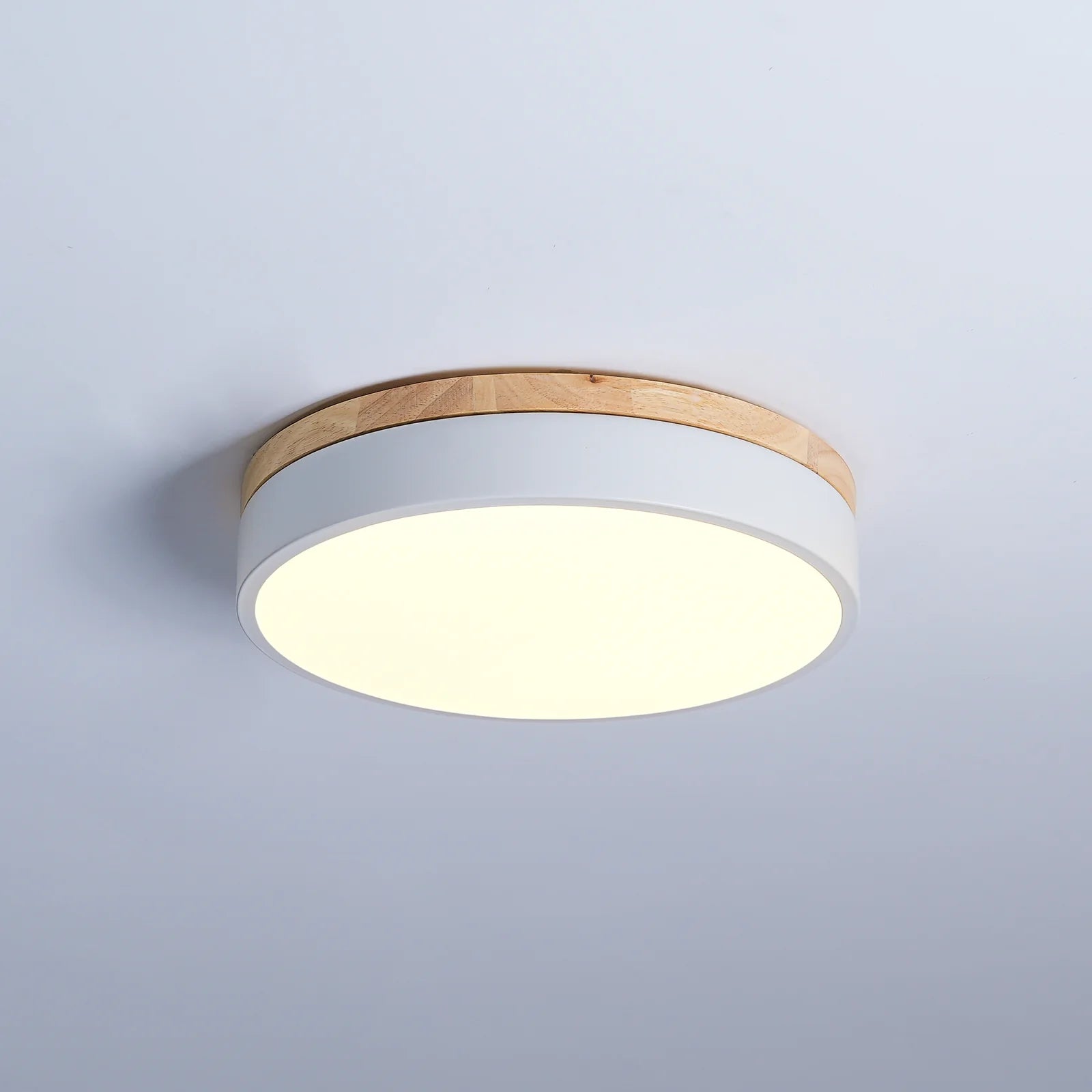 Round Wooden Ceiling Lamp - Auraolight