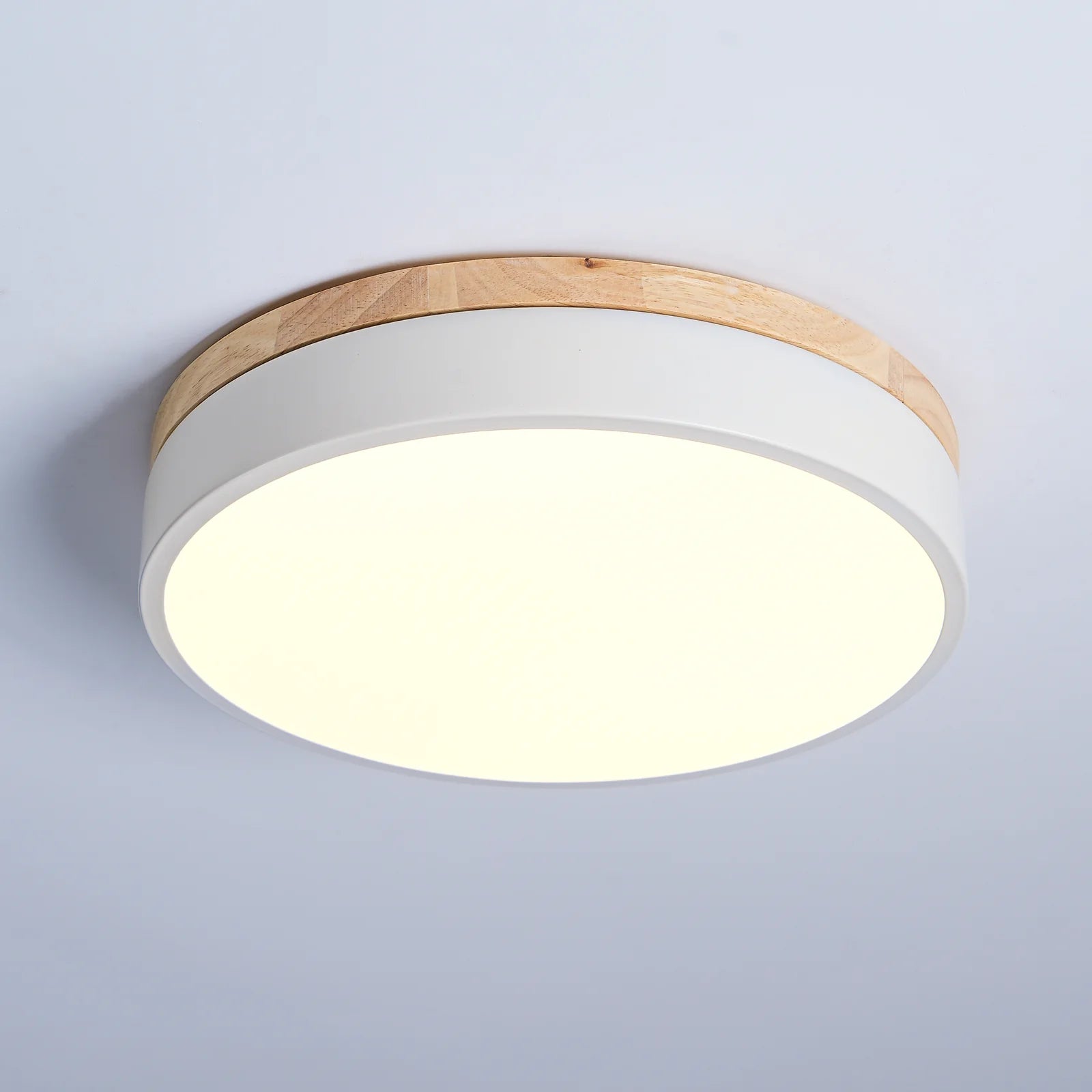Round Wooden Ceiling Lamp - Auraolight